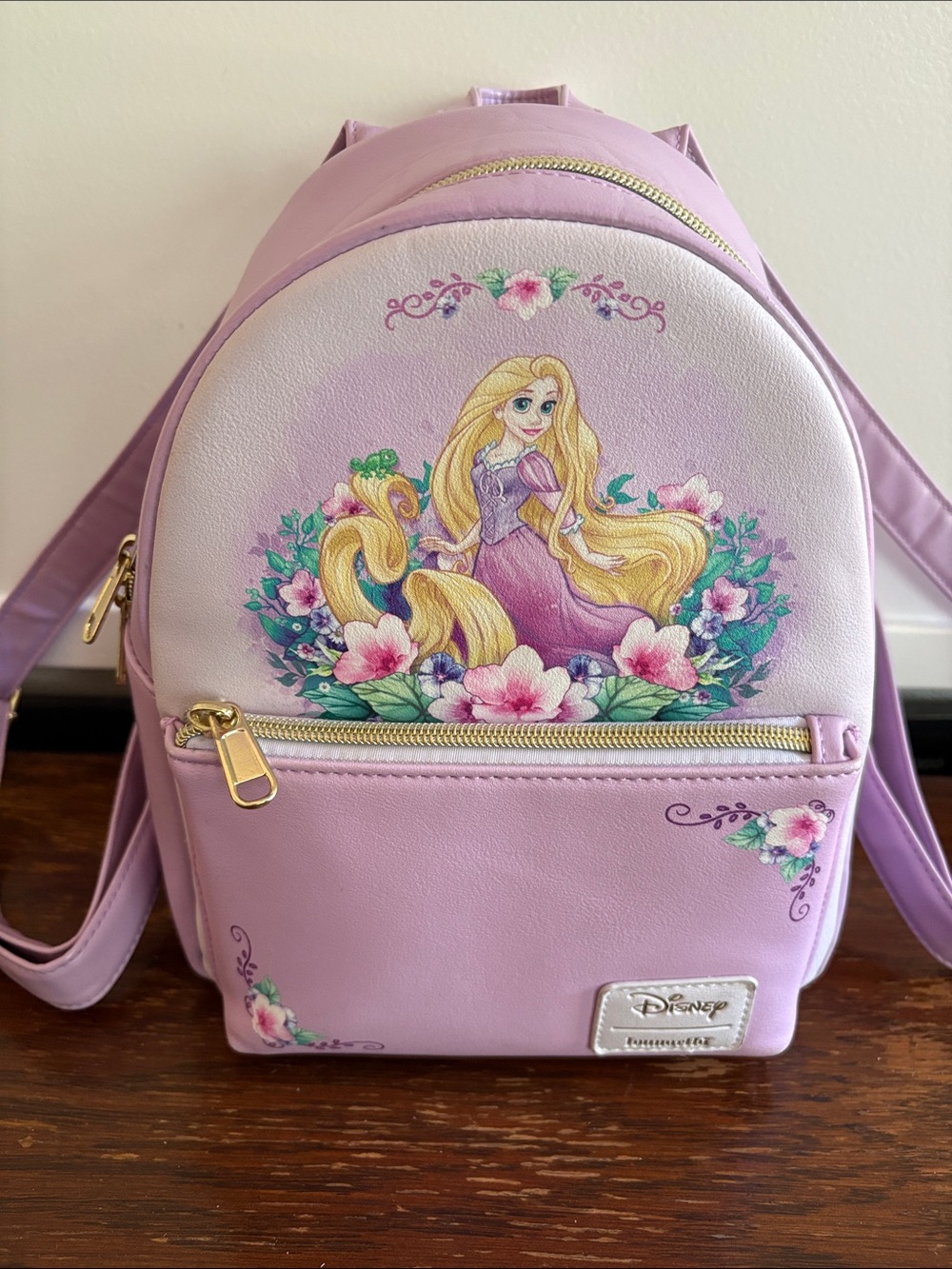 LOUNGEFLY DISNEY ‘Tangled’ Lavender Watercolor Rapunzel Mini Backpack